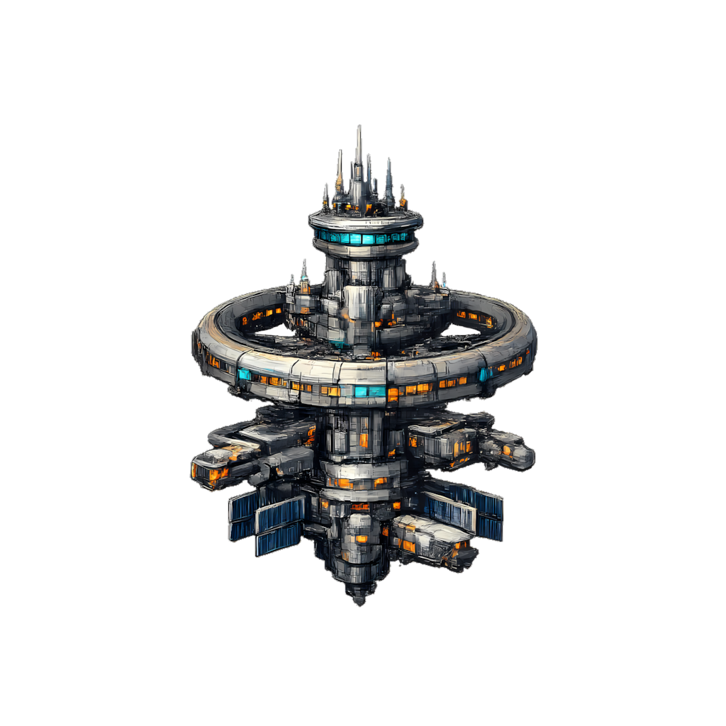 Large orbital station
